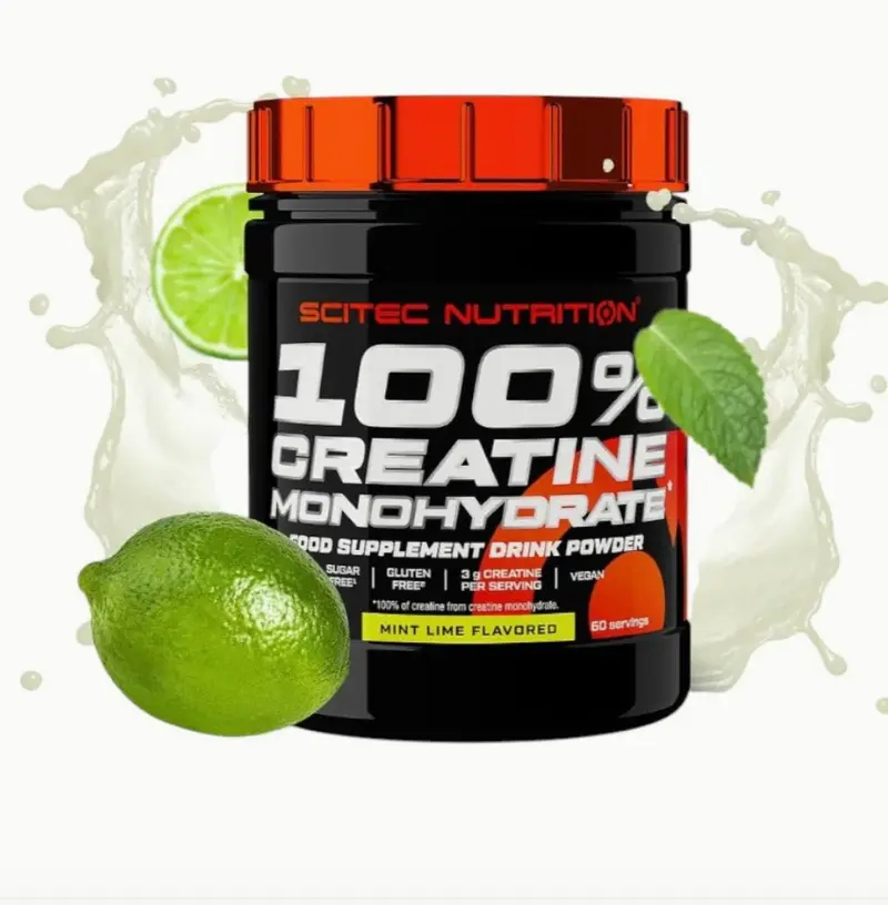 100% Creatine monohydrate 300g menta lima