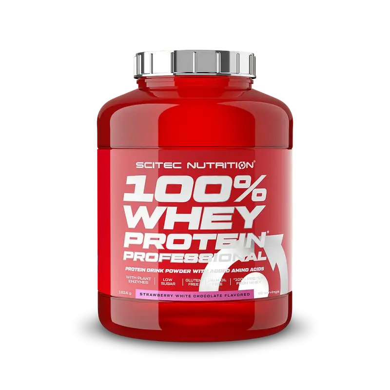 100% Whey Protein Scitec Nutrition 1816g fresa-choco blanco
