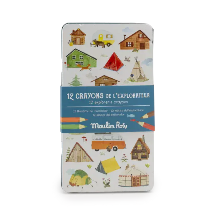 12 lápices de colores El Explorador - Moulin Roty