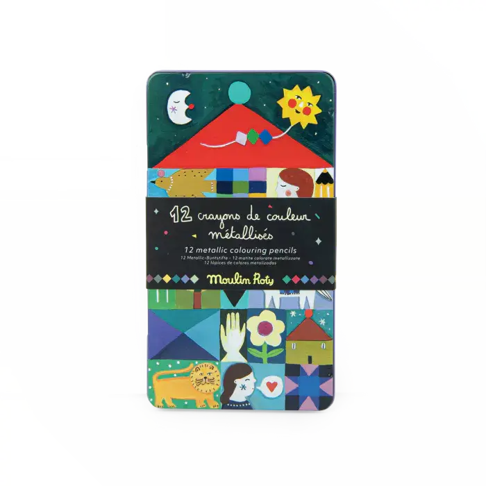 12 lápices de colores Metalizados - Moulin Roty