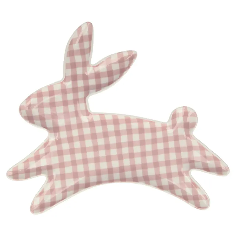 2 sets de porcelana plato conejo