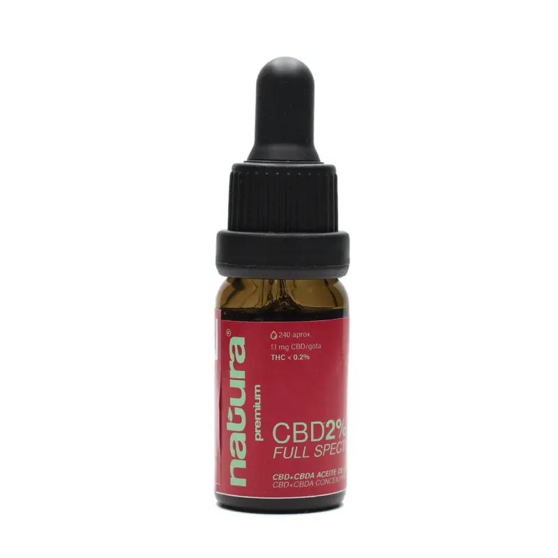 Aceite Cáñamo CBD 2% Ecológico Bote Cristal 10 ml