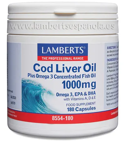 Aceite de Hígado de Bacalao 1000 mg en forma de triglicéridos - LAMBERTS