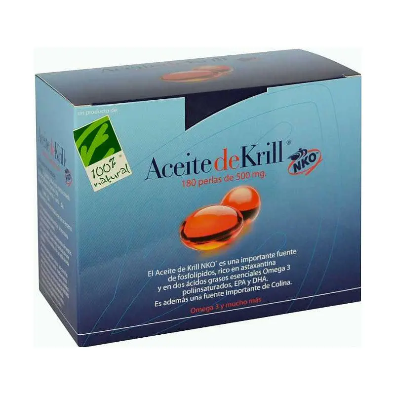 Aceite de krill 80 Perlas - CIEN POR CIEN NATURAL