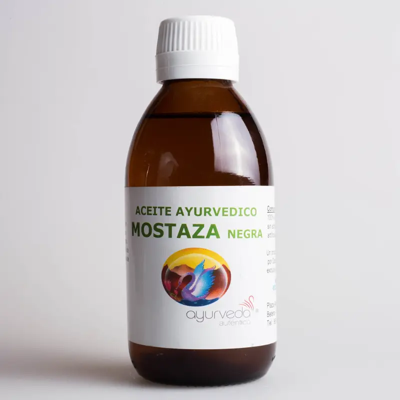 ACEITE DE MOSTAZA NEGRA AYURVEDICO 200ML - AYURVEDA