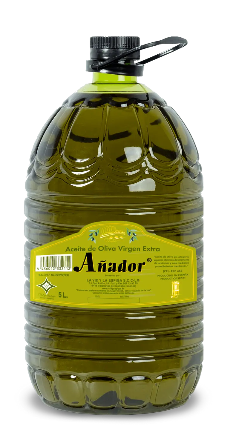 Aceite de Oliva Virgen Extra Añador. Caja de tres garrafas de 5 L