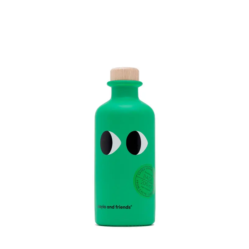 Aceite de oliva virgen extra con albahaca