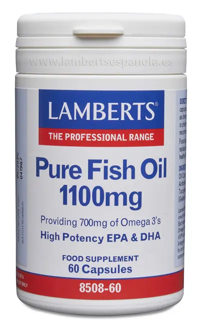 Aceite de Pescado Puro 1100 mg con 700 mg de Omega 3 - Lamberts