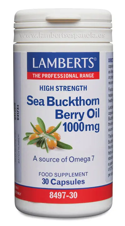 Aceite del fruto de Espino Amarillo 1000 mg rico en Omega 7