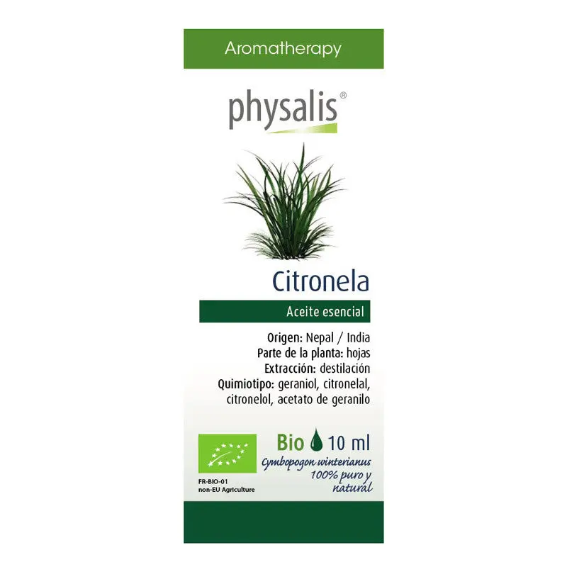 Aceite esencial de citronela bio 10 ml Physalis