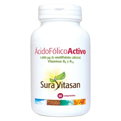 Ácido Fólico Activo Natural 60 comprimidos - SURAVITASAN