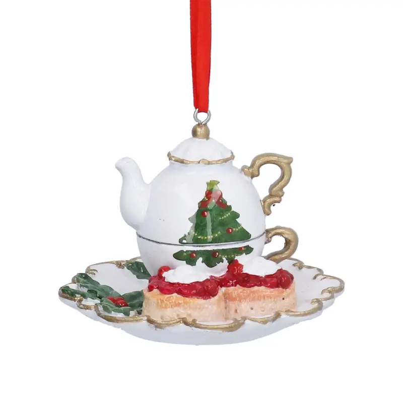 Adorno té y scones navideño