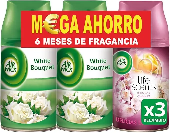 Air Wick Freshmatic Pack de 3 Recambios Mixtos
