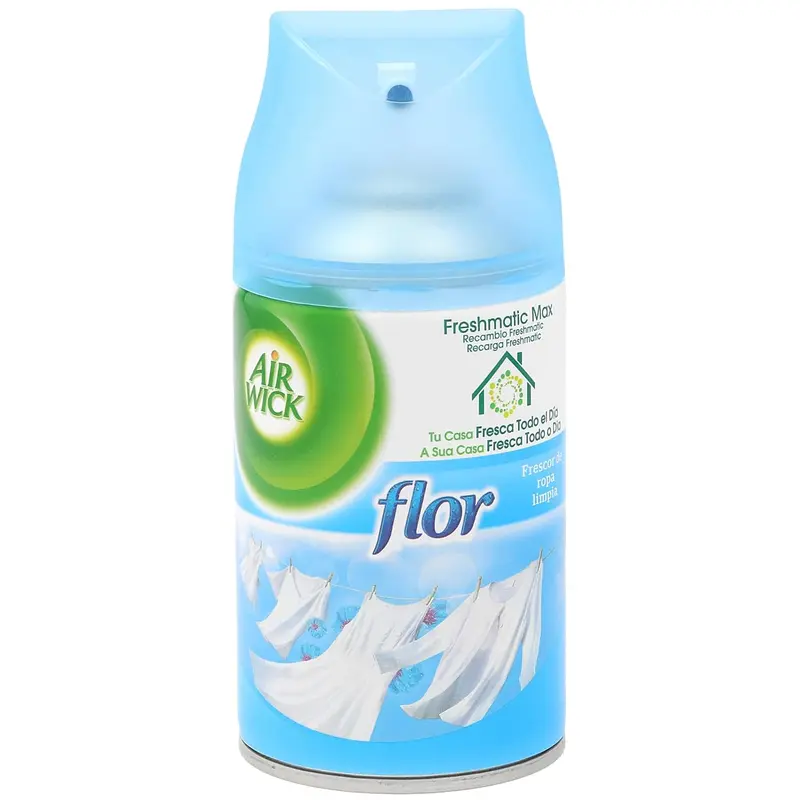 Air Wick Freshmatic Recambio Ambientador con Fragancia de Flor, 250 ml. Un toque de frescura y limpieza duradera para tu hogar con tecnología que neutraliza olores.