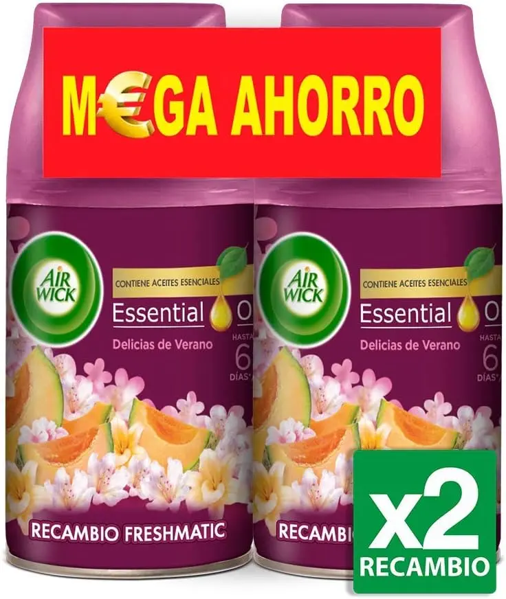 Air Wick Freshmatic Recambio para Ambientador Automático, fragancia Life Scents Delicias de Verano, 250 ml. Disfruta de un aroma cambiante y realista en tu hogar.