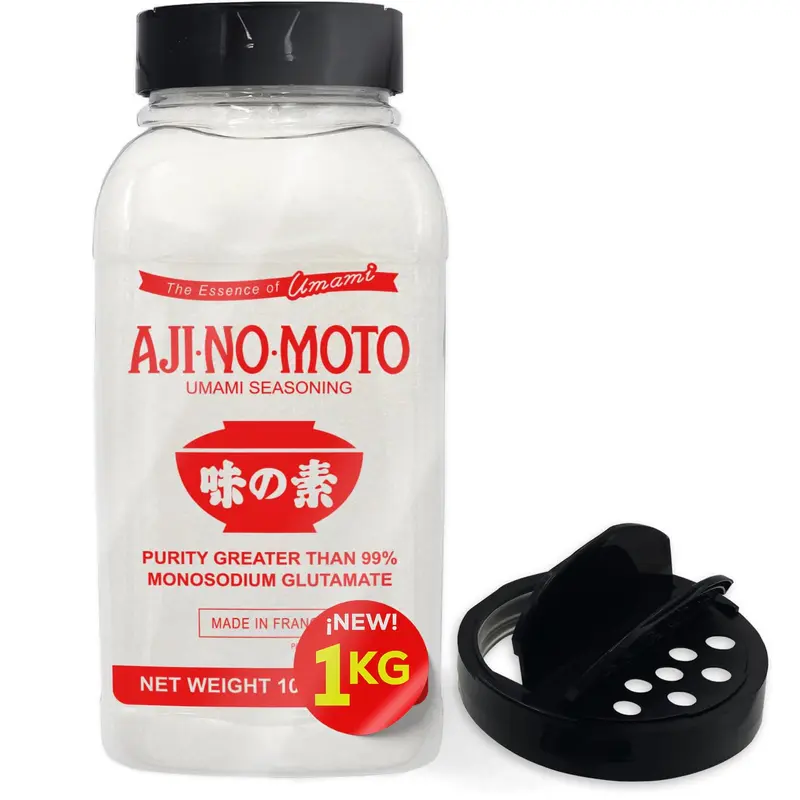 Ajinomoto Sazonador Umami en Polvo, Bote de 1kg con Dosificador Especial. Potenciador de sabor a base de Glutamato Monosódico (MSG) para una cocina más sabrosa y profesional.
