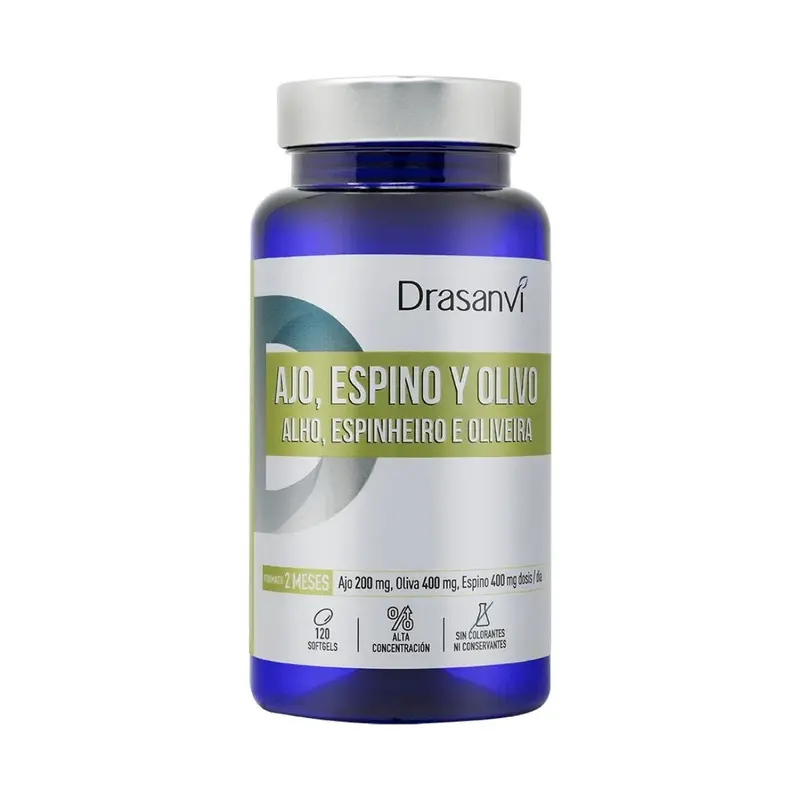 Ajo Espino y Olivo 500mg bote nutrabasicos - 120 perlas - Drasanvi