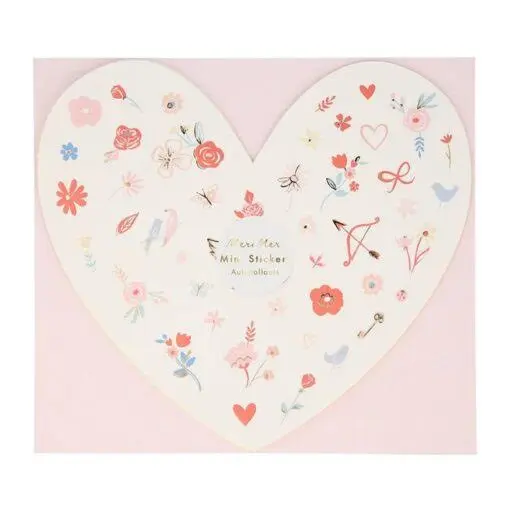 Albumn pegatinas y colorear de corazones