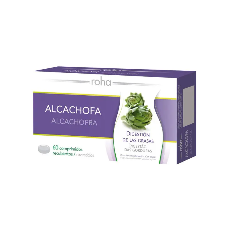 Alcachofa 60 grageas Roha