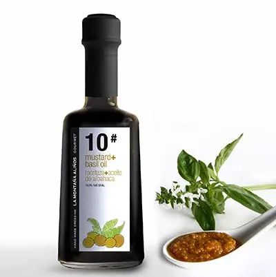 Aliño #10 MOSTAZA + ACEITE DE OLIVA CON ALBAHACA
