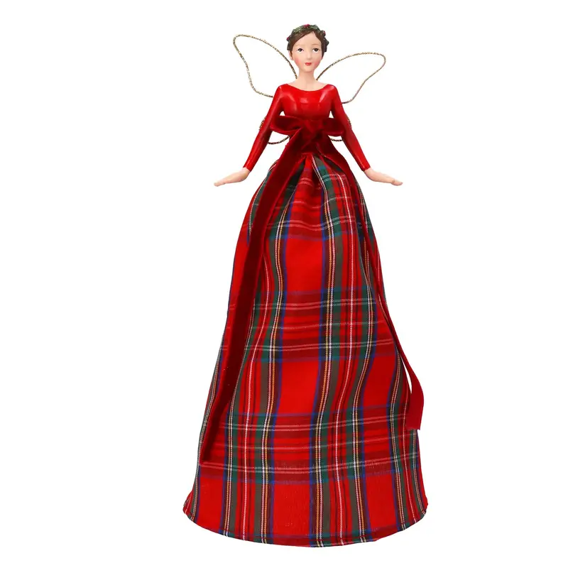 Angel tope de árbol tartan