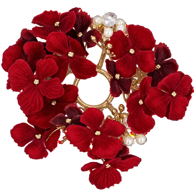 Anillo de Vela - Hortensia Roja