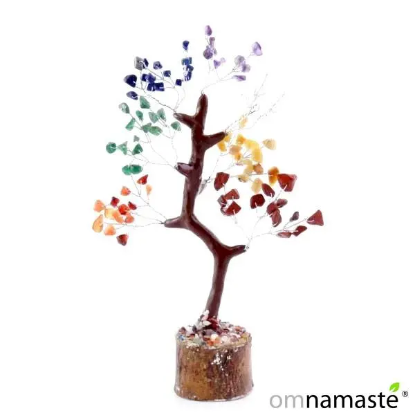 Árbol 7 chakras base madera Mediano
