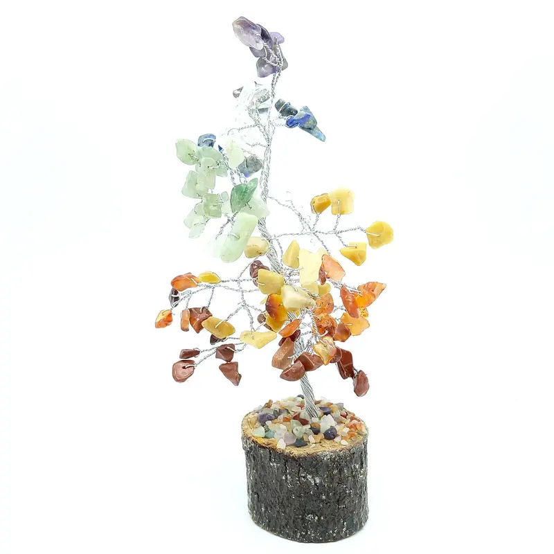 Árbol 7 Chakras base madera Pequeño