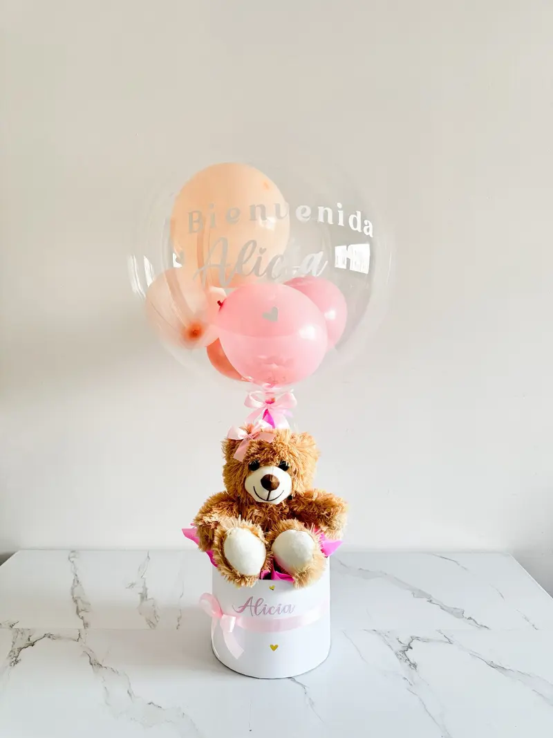 ARREGLO NACIMIENTO DE BEBÉ GLOBO BURBUJA