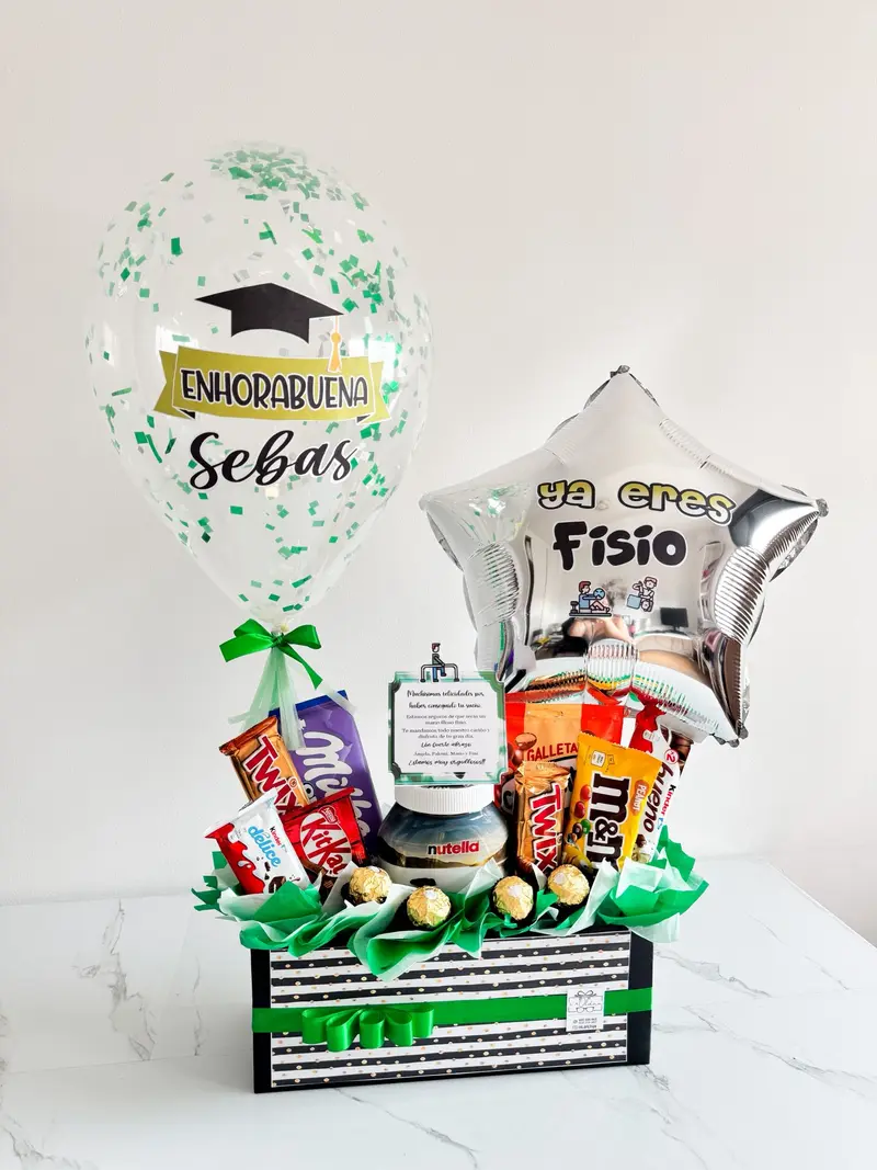 Arreglo Personalizado Globos con Chocolates