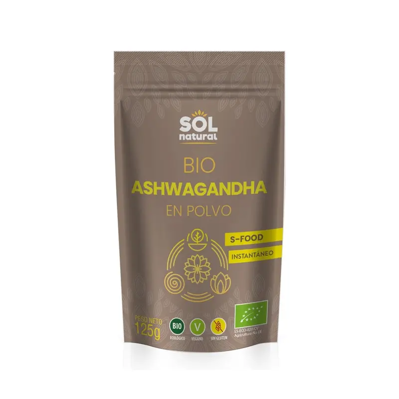 Ashwagandha en polvo Bio - 125 g - Sol Natural
