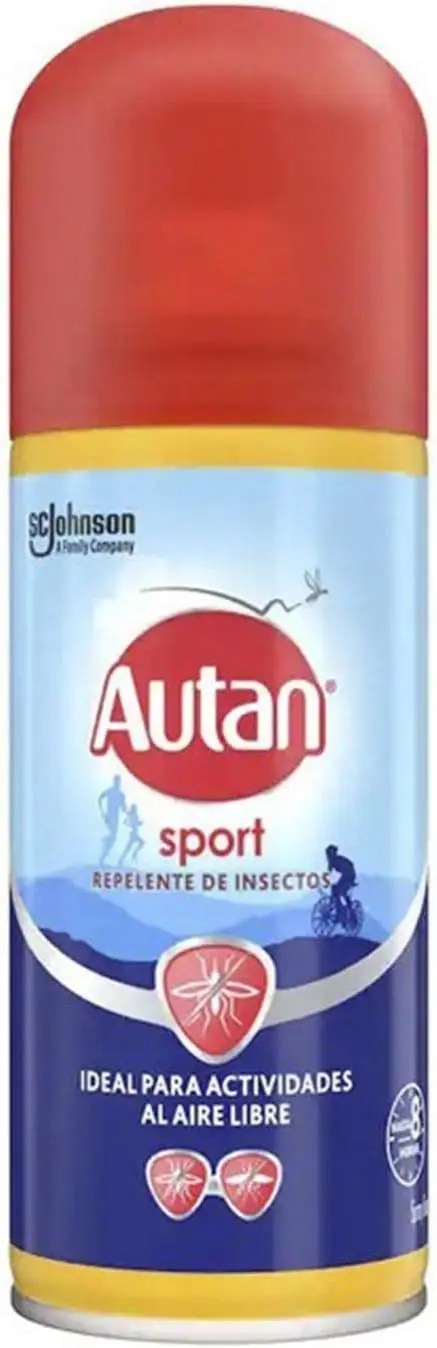 Autan Sport Spray Seco Repelente de Mosquitos, 100ml. Protección de hasta 8 horas resistente al sudor, ideal para deportistas y actividades al aire libre intensas.