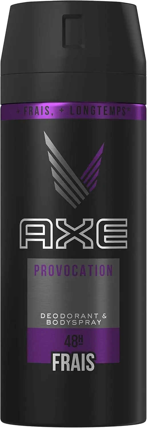AXE Provocation Desodorante Spray para Hombre, Pack de 2x150 ml (300 ml en total). Fragancia leñosa y seductora para una protección duradera contra el sudor y el mal olor.