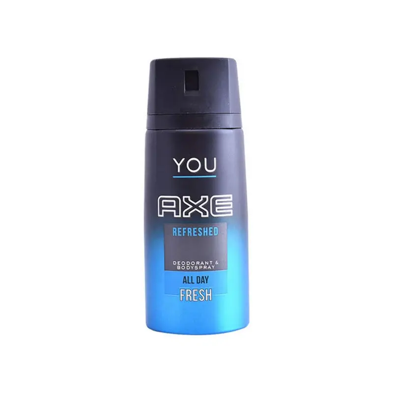 Axe You Refreshed Desodorante Bodyspray para Hombre, 150 ml. Siéntete bien y renovado con una fragancia fresca y masculina que te acompaña durante todo el día.