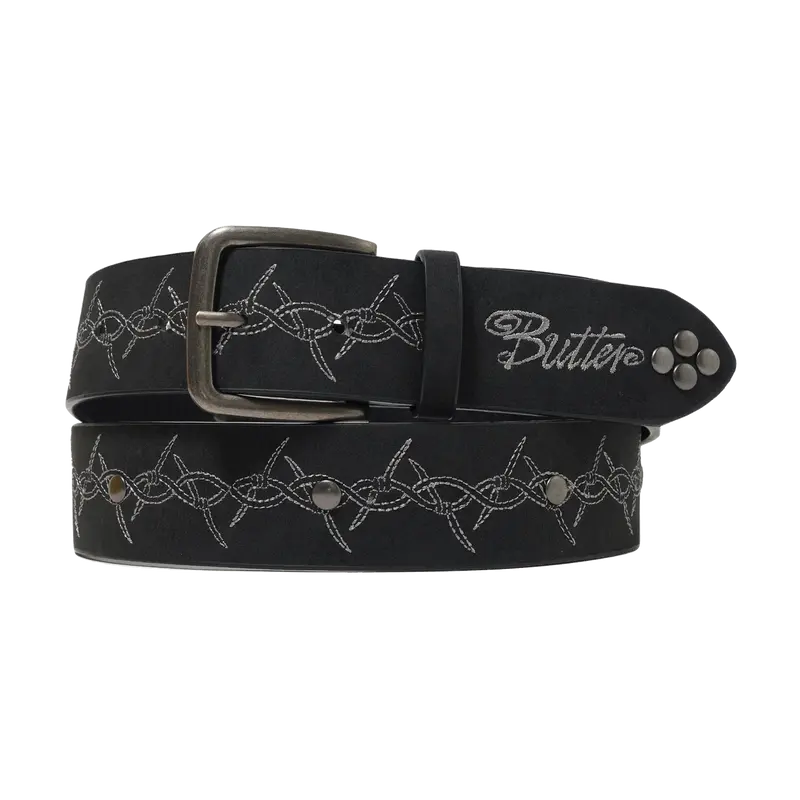 Barbed Wire Studded Belt / Black