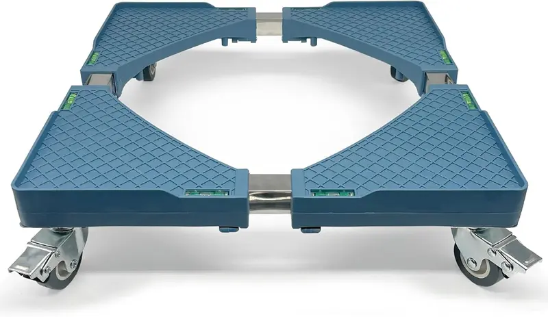 Base Regulable con Ruedas para Lavadora Cia&Co 300 kg, Soporte Ajustable 42,5–65 cm, Plataforma para Frigorífico, Secadora y Electrodomésticos
