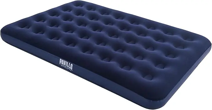 Bestway Colchón Hinchable Doble (191x137x22 cm). Cama de aire para 2 personas ideal para interior y exterior, con superficie flocada y estructura resistente I-Beam.