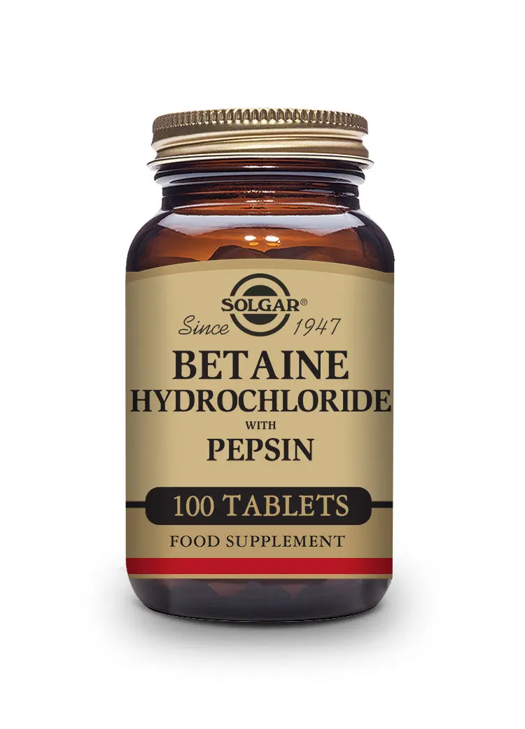 Betaína Clorhidrato con Pepsina - 100 Comprimidos