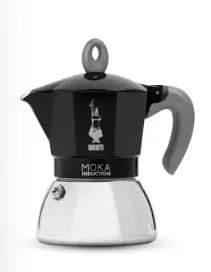 Bialetti Moka Inducción 2 Tazas Negra