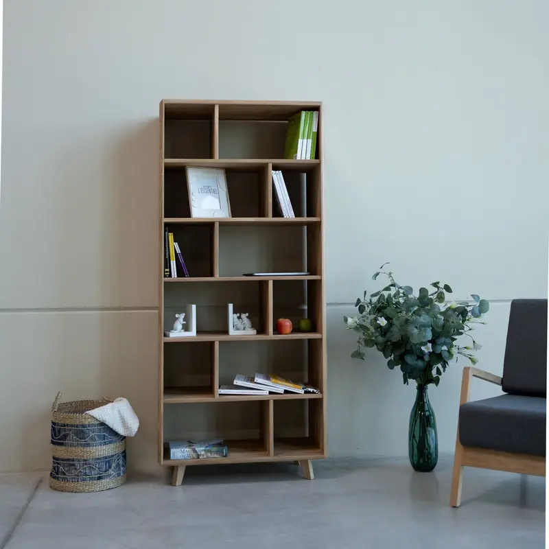 Bibliothèque en bois massif Suède 1 – NordicStory