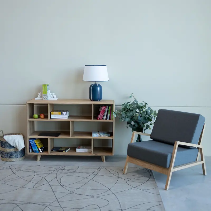 Bibliothèque en bois massif Suède – NordicStory