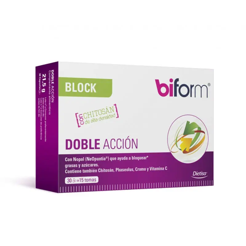 Biform Block doble accion 30 capsulas Dietisa
