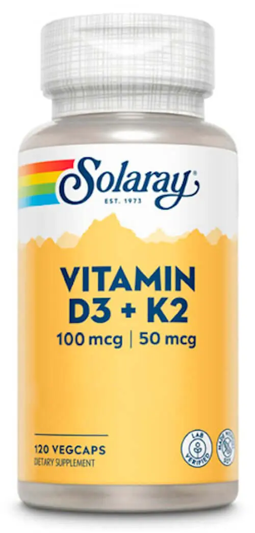 Big Vitamina D3 & K2 - 120 vegacápsulas - Solaray