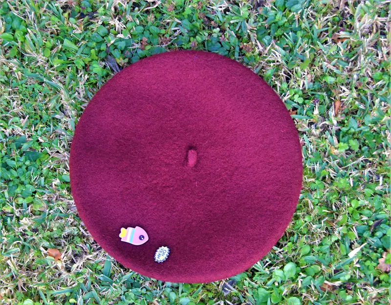 Boina Beret color Vino