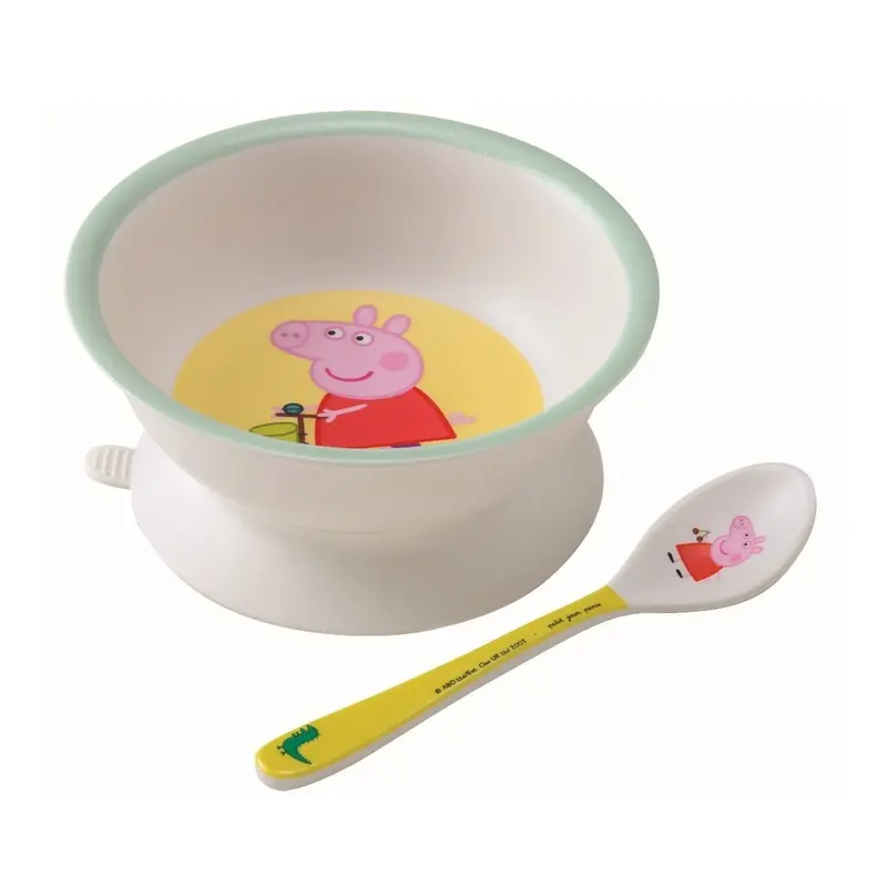 Bol con ventosa y cuchara Peppa pig