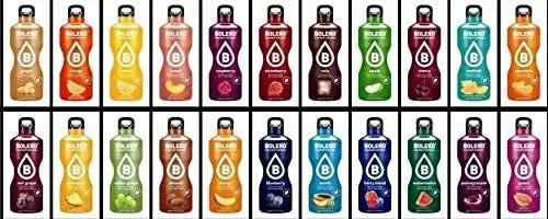 Bolero Bebida Instantánea, Pack Surtido de 22 sobres. Una selección de sabores sin azúcar y con Stevia para una hidratación saludable, baja en calorías y llena de variedad.