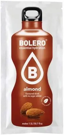 Bolero Bebida Instantánea Sabor Almendra, Mega Pack de 72x9g. Preparado en polvo sin azúcar, con Stevia y Vitamina C para crear bebidas y postres saludables y deliciosos.