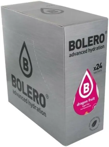 Bolero Classic Sabor Fruta del Dragón, Pack de 24 sobres de 9g. Bebida en polvo baja en calorías, sin azúcar y con Stevia para una hidratación refrescante y deliciosa en tu día a día.