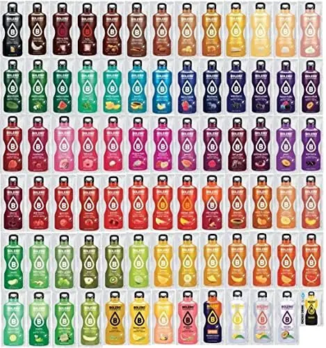 Bolero Pack Colección Completa con 79 Sobres de todos los sabores. La gama entera de bebidas en polvo sin azúcar, con Stevia y Vitamina C para que los pruebes todos.