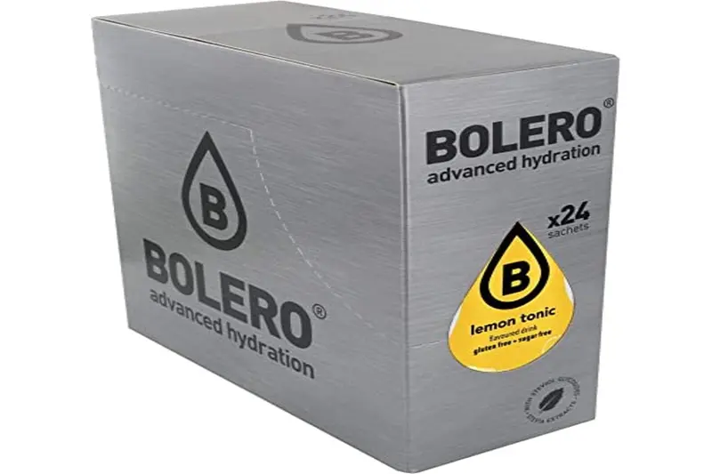 Bolero Sabor Tónica Limón, pack de 24 sobres. Una bebida instantánea sin azúcar, con Stevia y Vitamina C para crear un refresco cítrico y sofisticado bajo en calorías.